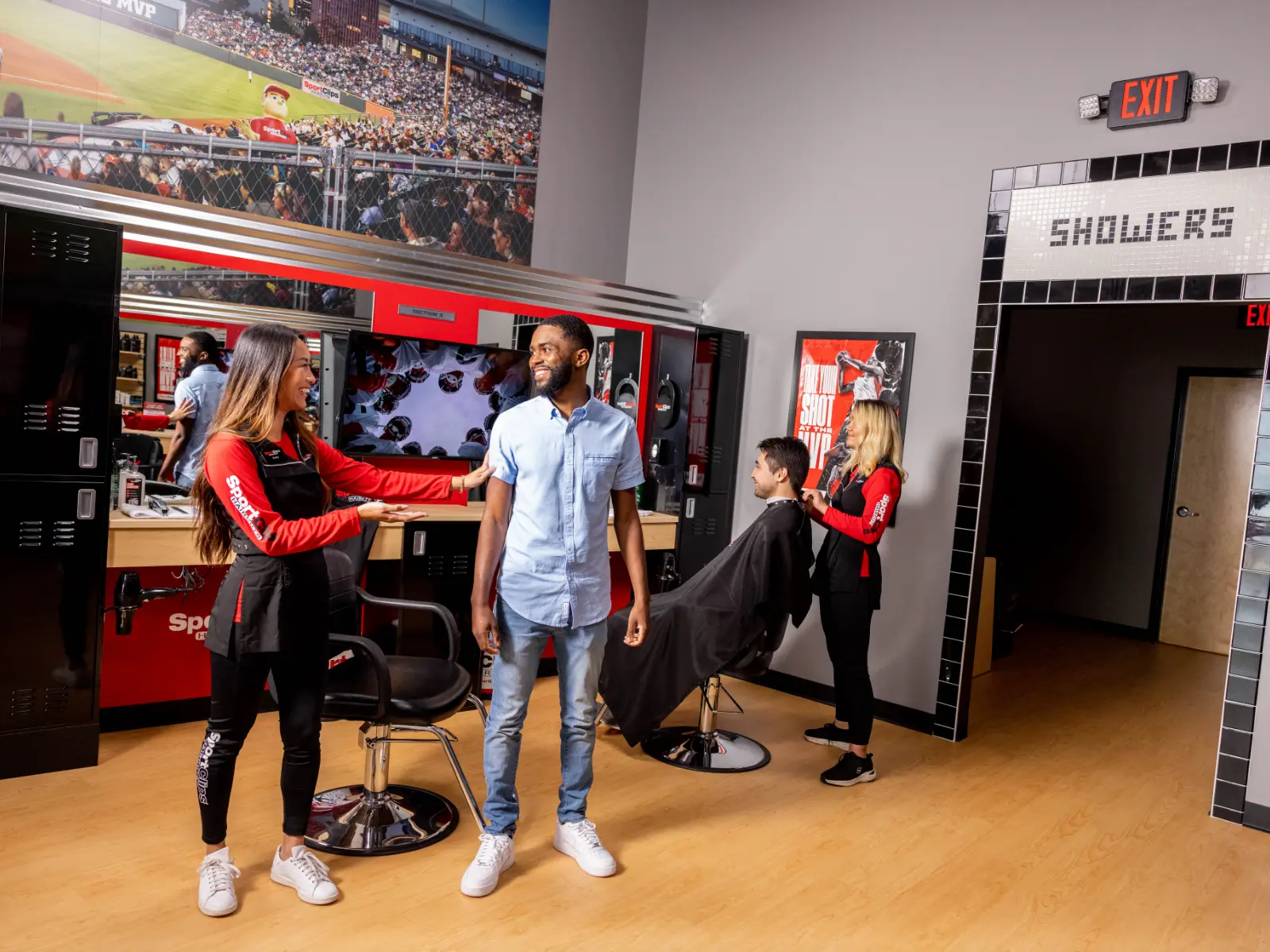 Interior of a Sport Clips store